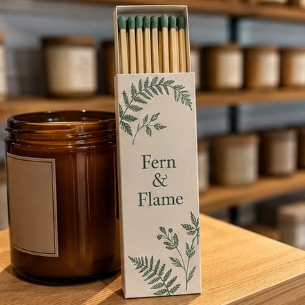 Customized matches for candle and fragrance brands