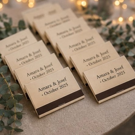 Customized matches for weddings and events